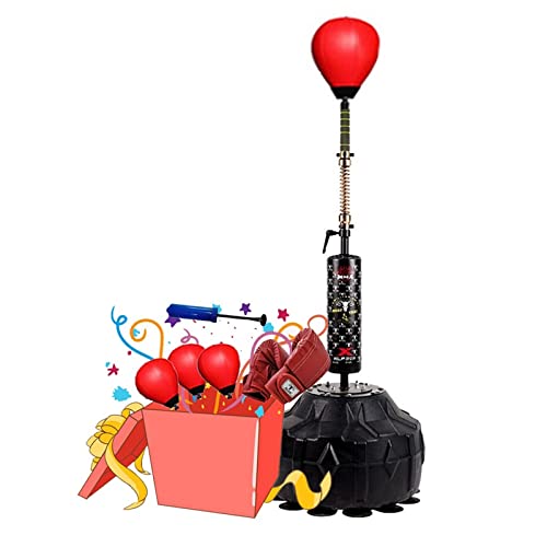 Boxsack Boxing Speedball Cobra Bag Fitness Reflexsack Tumbler Boxsack Höhenverstellbar Gratis 4 Ersatzbälle und Boxhandschuhe (Color : Red(Gift), S : 50 * 50 * 150-180cm) von HYXSHOP