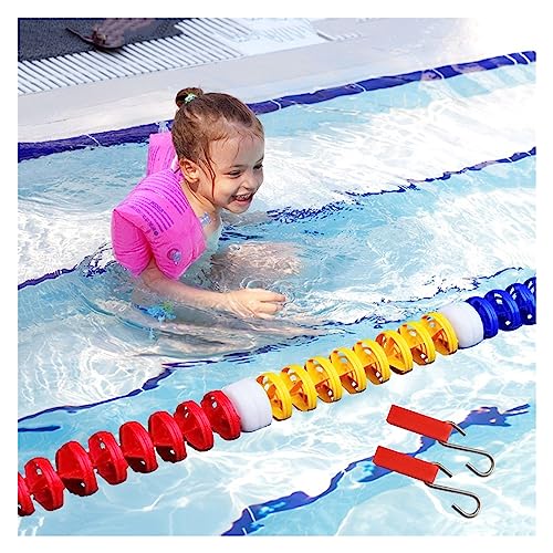 3/6/10/16/20/26/33 Fuß Praktische Pool-Schwimmseil-Kits mit 2 Haken, PE-UV-Schutz-Bojenball-Schwimmleine, kratzfestes Schwimmseil für Gefahrenbereiche von HYXXRHSA