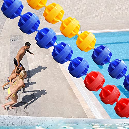 Schwimmbecken-Seil mit Schwimmkörpern, UV-beständige Sicherheits-Bojenleinen-Trennlinie, schwimmende Markierungsleine für Gefahrenbereiche/Schwimmbecken, Heimschule von HYXXRHSA