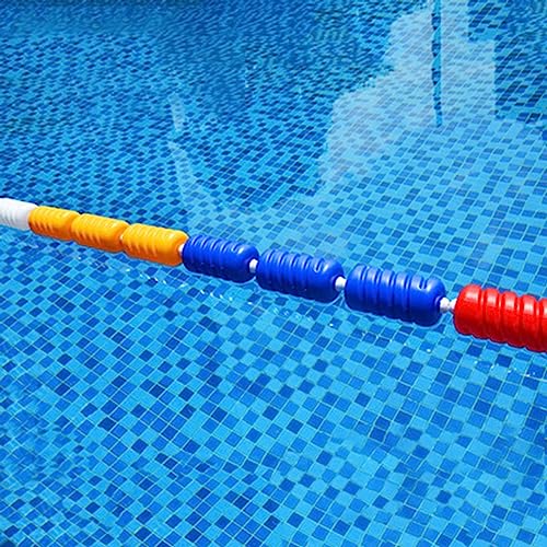 Schwimmleinen für die Pool-Bahnsicherheit, Spiralförmige Bahnmarkierung mit Edelstahlhaken, Geeignet zur Trennung von Einfahrten und Schwimmbereichen, Poolzubehör von HYXXRHSA