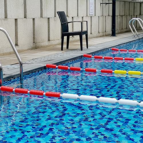Sicherheitsseil für Schwimmbäder, Schwimmendes Sicherheitstrennseil in Spiralform, Polyethylen-Poolseil, Schwimmleine, Boje mit 2 Haken, für tiefes und flaches Ende von Schwimmbädern von HYXXRHSA