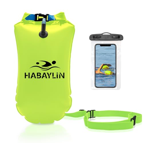 Habaylin Schwimmboje - 20L Gelb, Bojenschwimmen Bojen für Erwachsene und Kinder, Trockensack Gute Sicherheit beim Schwimmen Aufblasbare Schwimmboje für Freiwasser und Triathlon Habaylin Schwimmboje - 20L Gelb, Bojenschwimmen Bojen für Erwachsene und Kinder, Trockensack Gute Sicherheit beim Schwimmen Aufblasbare Schwimmboje für Freiwasser und Triathlon von Habaylin