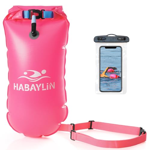Habaylin Schwimmboje - 20L Rosa, Boje Schwimmen Schwimmbojen für Erwachsene und Kinder, Trockensack Gute Sicherheit beim Schwimmen Schwimm Boje aufblasbar für Open Water und Triathlon Habaylin Schwimmboje - 20L Rosa, Boje Schwimmen Schwimmbojen für Erwachsene und Kinder, Trockensack Gute Sicherheit beim Schwimmen Schwimm Boje aufblasbar für Open Water und Triathlon von Habaylin