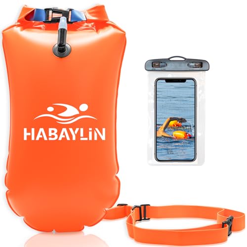 Schwimmboje - 20L Orange, Boje Schwimmen Schwimmbojen für Erwachsene und Kinder, Trockensack Gute Sicherheit beim Schwimmen Schwimm Boje aufblasbar für Open Water und Triathlon Schwimmboje - 20L Orange, Boje Schwimmen Schwimmbojen für Erwachsene und Kinder, Trockensack Gute Sicherheit beim Schwimmen Schwimm Boje aufblasbar für Open Water und Triathlon von Habaylin