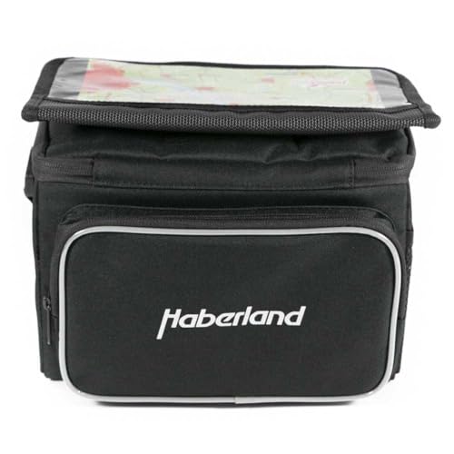 Haberland Fahrradtasche Lenkertasche 6L Schwarz Inklusive klick-Fix-Adpter, 25 x 19 x 13cm von Haberland