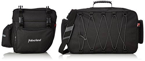 Haberland Fahrradtasche Packtaschenset 2-Teilig Doppeltasche und Topcase Dreifachpacktasche, schwarz, 38 x 33 x 10cm Haberland Fahrradtasche Packtaschenset 2-Teilig Doppeltasche und Topcase Dreifachpacktasche, schwarz, 38 x 33 x 10cm von Haberland