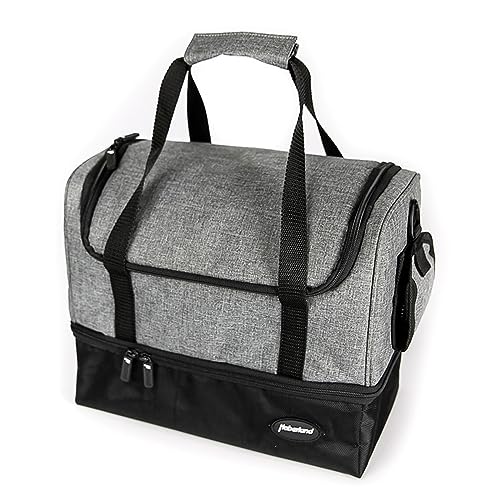 Haberland Unisex – Erwachsene Gepäckträgertasche, Grau/Schwarz, 32x26x18 cm von Haberland