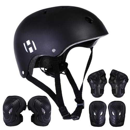 Habib Gruppe Verstellbarer Kinderfahrradhelm & 6-teiliges Schützer-Set - Ventiliert, Knie-, Ellbogen-, Handgelenkschützer, 8-13 Jahre, Mädchen & Jungen, Fahrrad, Roller, Klettern, Skateboard Habib Gruppe Verstellbarer Kinderfahrradhelm & 6-teiliges Schützer-Set - Ventiliert, Knie-, Ellbogen-, Handgelenkschützer, 8-13 Jahre, Mädchen & Jungen, Fahrrad, Roller, Klettern, Skateboard von Habib Gruppe