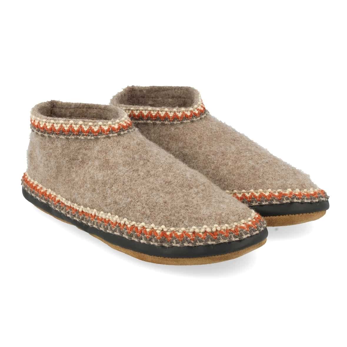 Haflinger Hüttenschuh Herren (Beige 44) Hüttenschuhe von Haflinger