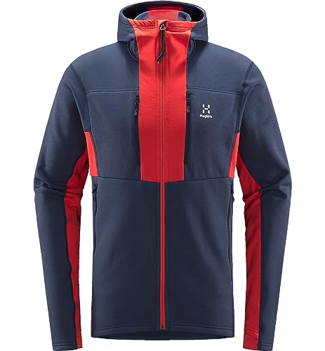 Haglöfs 604820_4XV ROC Nordic MID Hood Men Sweatshirt Herren TARN Blue/Zenith RED Größe S von Haglöfs