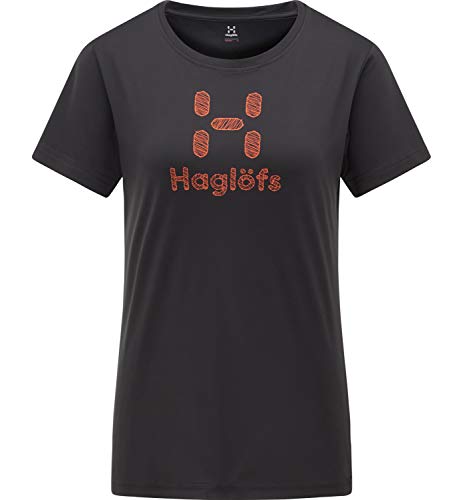 Haglöfs Funktionsshirt Frauen Glee Tee atmungsaktiv, Bio-Baumwolle Slate XS XS von Haglöfs