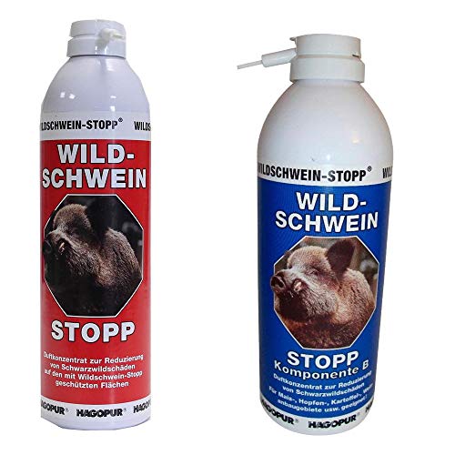 Hagopur Wildschwein-Stopp je 400 ml blau und rot Hagopur Wildschwein-Stopp je 400 ml blau und rot von Hagopur
