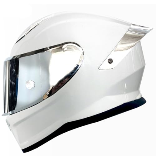 Integralhelm Motorradhelm Rollerhelm DOT/ECE Zertifiziert Touring Street Mopedhelm Scooter Helm Für Erwachsene Frauen Männer Mit Sonnenblende Vollvisierhelm Motocross Helm 11,XXL:63-64CM von HaiBing