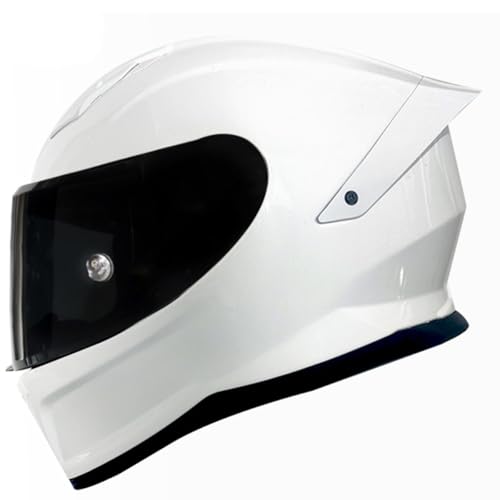 Integralhelm Motorradhelm Rollerhelm DOT/ECE Zertifiziert Touring Street Mopedhelm Scooter Helm Für Erwachsene Frauen Männer Mit Sonnenblende Vollvisierhelm Motocross Helm 8,XL:61-62CM von HaiBing