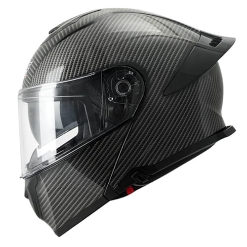 Klapphelm Motorrad Helm Integralhelm Herren Damen Modularhelm Mit Doppelvisier Vollvisierhelm Sturzhelm Modularhelm DOT/ECE Zertifiziert Motorradhelm Roller Helm 1,L:56-59CM von HaiBing