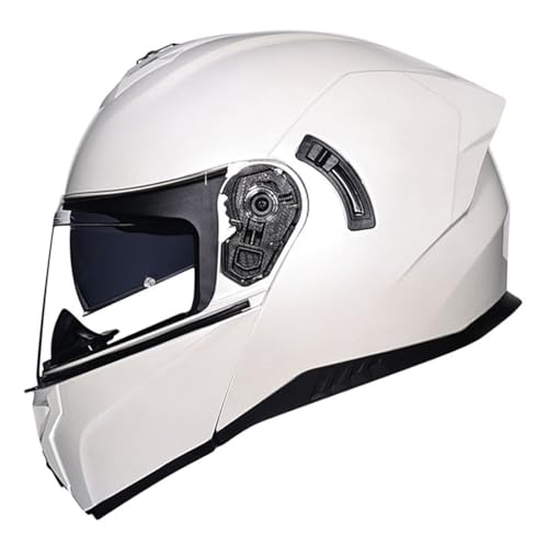 Motorradhelm Integrierter Klapphelm DOT/ECE Zertifiziert Flip Vollvisierhelm Motorrad Mit Doppelvisier Integralhelm Motocross Helm Schutzhelm Für Erwachsene Männer Frauen 4,XXL:63-64CM von HaiBing