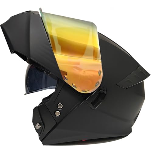 Motorradhelm Motorrad Klapphelm Modularer Helm Mit Doppelvisier Integralhelm Roller-Helm DOT/ECE Zertifiziert Vollvisierhelm Für Erwachsene Männer Frauen 31,XXL:63-64CM von HaiBing