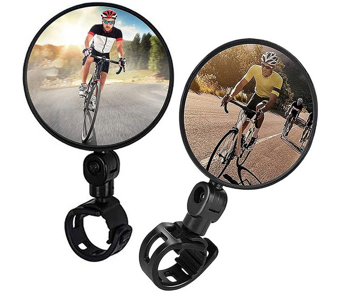 HYTIREBY Fahrradspiegel Fahrradspiegel,360° Drehbar Fahrradspiegel Klappbar, für Lenker 20-38mm, Fahrrad Spiegel für e-bike Rennrad (2 Stück) von HYTIREBY