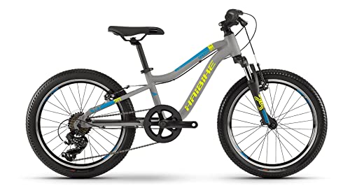 Haibike SEET Greedy 20R SF Kinder Fahrrad 2021 (20 inches, DG-187 (Grau/Blau/Lime Matt)) von HAIBIKE