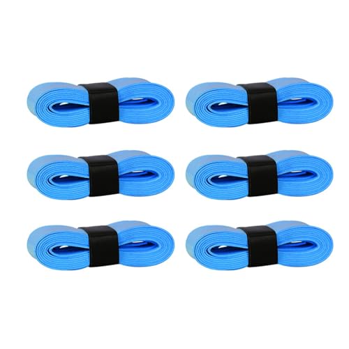 Haibinsuo Griffband für Badmintonschläger, rutschfest, schweißabsorbierend, stoßfest, elastisch, für Angelrute, Tennisschläger, Paddel, Blau, 6 Stück Haibinsuo Griffband für Badmintonschläger, rutschfest, schweißabsorbierend, stoßfest, elastisch, für Angelrute, Tennisschläger, Paddel, Blau, 6 Stück von Haibinsuo