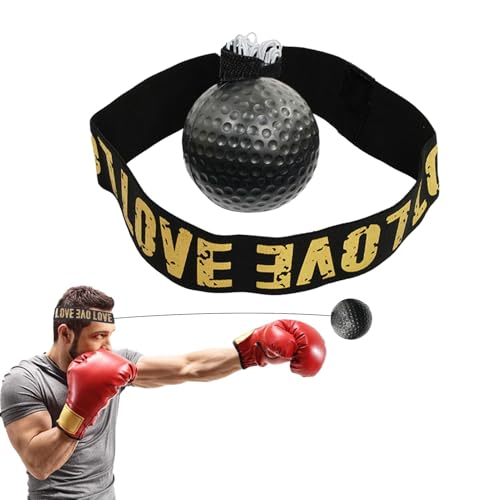 Hailerio Boxstirnband Reflexball - Punching-Box-Reaktionsball | Boxen Speed Training Ball mit Kopfband, Punchingball für Reaktion, Geschwindigkeit, Kampffähigkeitstraining von Hailerio