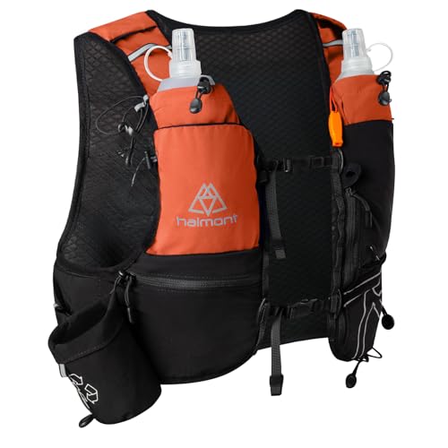 Haimont Running Hydration Vest Pack für Frauen Männer mit Dual Wasserflaschen, Hydration Pack Rucksack Weste mit weichen Flaschen für Trail Run Race Wandern Marathon, 8L, L, Orange Haimont Running Hydration Vest Pack für Frauen Männer mit Dual Wasserflaschen, Hydration Pack Rucksack Weste mit weichen Flaschen für Trail Run Race Wandern Marathon, 8L, L, Orange von Haimont