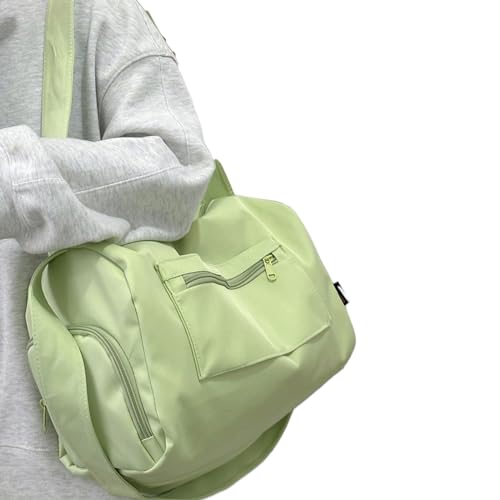 Stilvolle und funktionale Nylon-Sporttasche für Damen, Umhängetasche, Handtasche, perfekt für Reisen und Fitness von Haipink