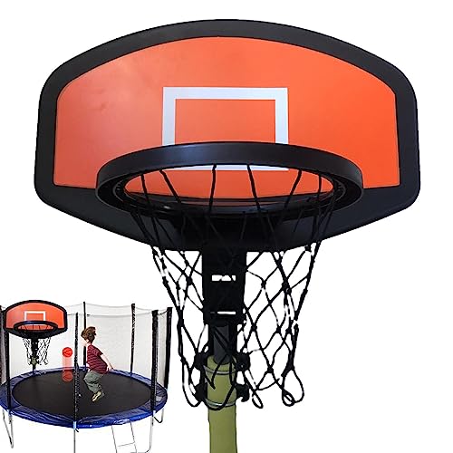 Trampolin-Basketballkorb | Basketballkorb für Kinder | Spielplatz-Basketballkorb mit 27,9 cm Durchmesser, Wandmontage für Gebogene Stange Halatua von Halatua
