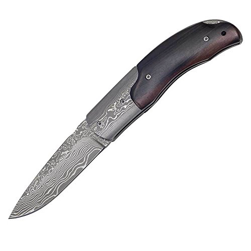 Haller Unisex – Erwachsene Damasttaschenmesser Griff Ebenholz Taschenmesser, braun, one Size Haller Unisex – Erwachsene Damasttaschenmesser Griff Ebenholz Taschenmesser, braun, one Size von Budoten