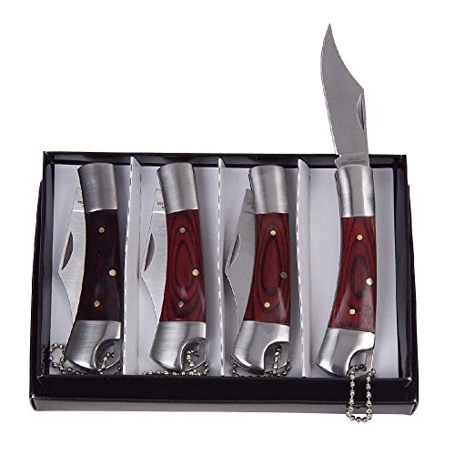 Haller Unisex – Erwachsene Taschenmesser 4er Set Messer, braun/schwarz, one Size von Haller