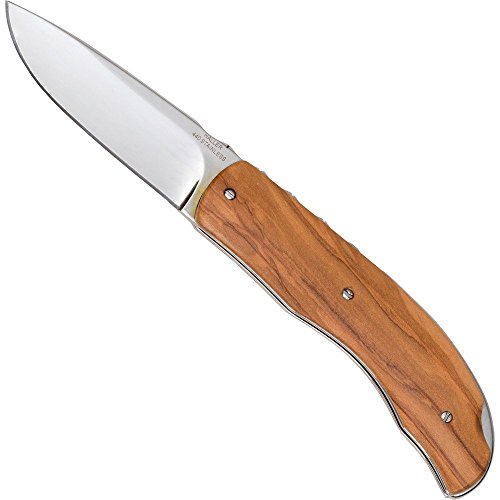 Haller Unisex – Erwachsene Taschenmesser Olivenholzgriff, braun, one Size Haller Unisex – Erwachsene Taschenmesser Olivenholzgriff, braun, one Size von Budoten