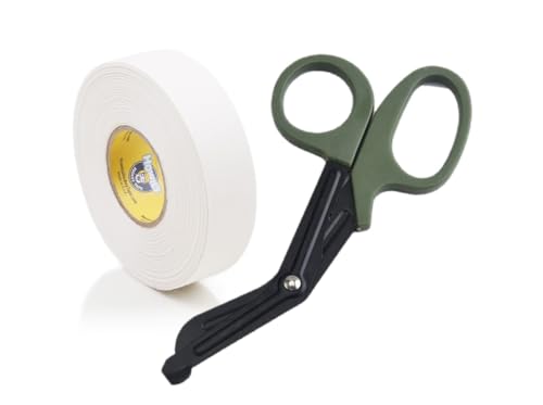 Eishockeytape mit Tape-Schere mit Howies Hockey Tape (Schwarz) von Halona