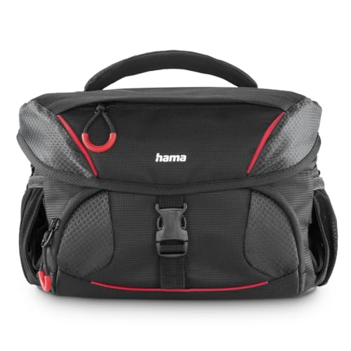 Hama Kameratasche (Fototasche für Digitale SLR- und Systemkameras mit Zubehör, Halterung für Kamerastativ, Regenschutz, gepolstert, Tragegriff, Trolleyband, abwischbarer Boden, ergonomisch) schwarz Hama Kameratasche (Fototasche für Digitale SLR- und Systemkameras mit Zubehör, Halterung für Kamerastativ, Regenschutz, gepolstert, Tragegriff, Trolleyband, abwischbarer Boden, ergonomisch) schwarz von Hama