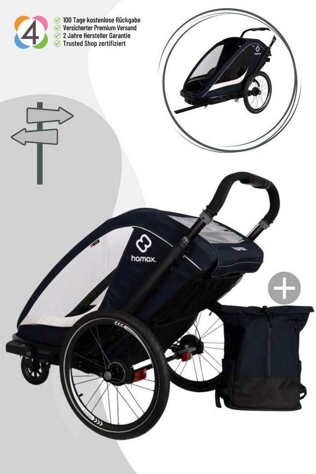 Hamax Fahrradkinderanhänger Breeze Kinderfahrradanhänger für 2 Kinder Hamax Fahrradkinderanhänger Breeze Kinderfahrradanhänger für 2 Kinder von Hamax