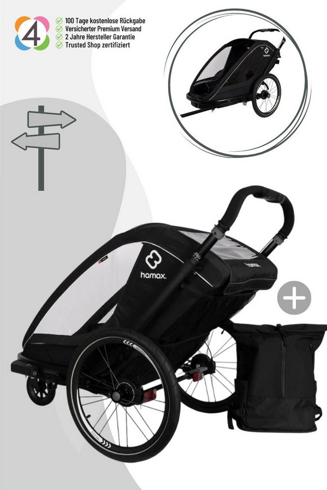Hamax Fahrradkinderanhänger Breeze Kinderfahrradanhänger für 2 Kinder Hamax Fahrradkinderanhänger Breeze Kinderfahrradanhänger für 2 Kinder von Hamax
