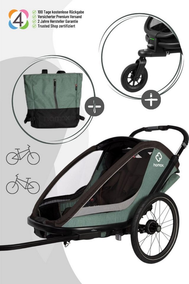 Hamax Fahrradkinderanhänger Cocoon für 2 Kinder Hamax Fahrradkinderanhänger Cocoon für 2 Kinder von Hamax