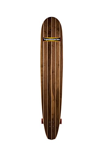 hamboards Logger – Handarbeit Longboard Skateboard für Carven, Cruisen, noseriding, landsurfing & Land Planschbecken – American schwarz walnuss/Aspen Stringers von Hamboards