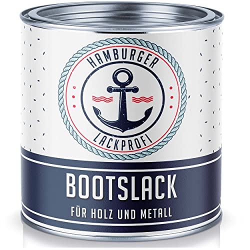 Hamburger Lack-Profi Bootslack GLÄNZEND für Holz und Metall Blaugrau RAL 7031 Grau Yachtlack Yachtfarbe Bootsfarbe (2,5 L) von Hamburger Lack-Profi