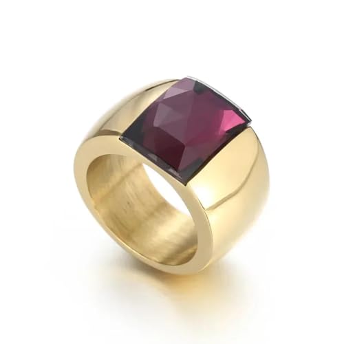 Ring Ringe Damen Bijouterie Herren Damenring Ring Damenschmuck Zubehör 6 Goldlila von Hameadner