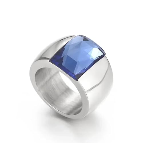 Ring Ringe Damen Bijouterie Herren Damenring Ring Damenschmuck Zubehör 6 Silberblau von Hameadner