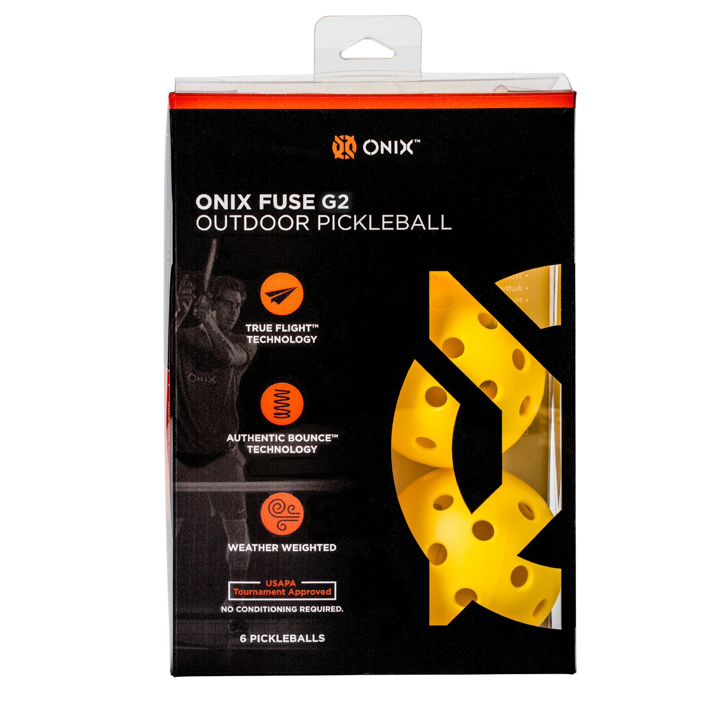 Hammer Pickleball ONIX Pickleball Bälle Fuse G2 Outdoor Yellow 6-Pack von Hammer