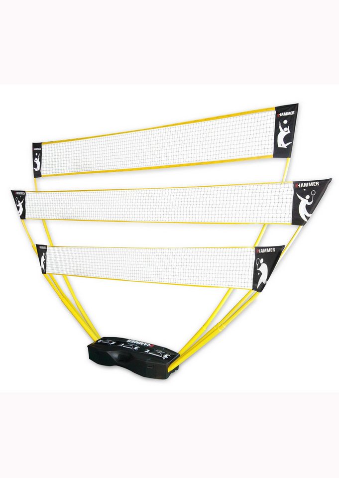 Hammer Volleyballnetz 3 in1 Netz-Set für Badminton, Tennis und Volleyball Hammer Volleyballnetz 3 in1 Netz-Set für Badminton, Tennis und Volleyball von Hammer