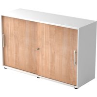 Hammerbacher Schiebetürenschrank 2 OH (Dekor Korpus: Weiß|Griff: Relinggriff|Dekor Front: Nussbaum) Hammerbacher Schiebetürenschrank 2 OH (Dekor Korpus: Weiß|Griff: Relinggriff|Dekor Front: Nussbaum) von Hammerbacher