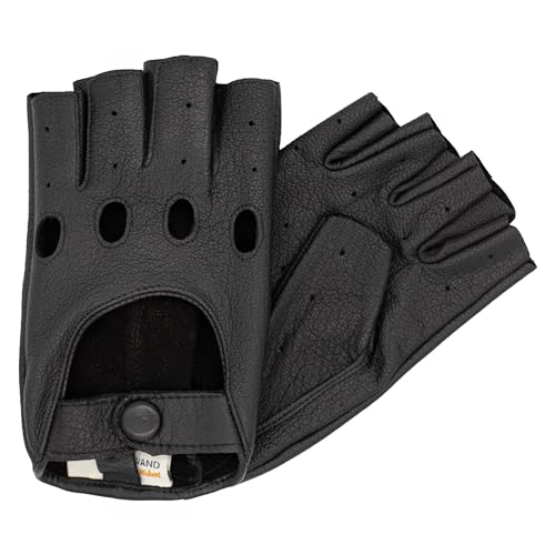 Hand Gewand by Weikert Paul - Hochwertige Herren Autofahrerhandschuhe aus Ziegen- Nappaleder, Fingerlose Fahrerhandschuhe; Motorrad; Oldtimer; halb-Finger Auto-Handschuhe Leder Hand Gewand by Weikert Paul - Hochwertige Herren Autofahrerhandschuhe aus Ziegen- Nappaleder, Fingerlose Fahrerhandschuhe; Motorrad; Oldtimer; halb-Finger Auto-Handschuhe Leder von Hand Gewand by Weikert