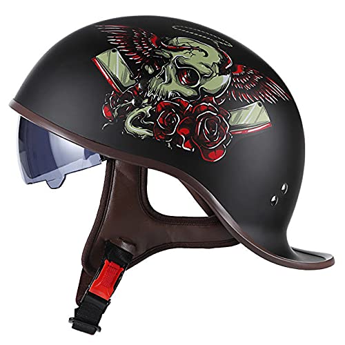 Hanhua Motorrad Helmets Brain-Cap Halbschale Jet-Helm Motorrad-Helm Roller-Helm Scooter-Helm Mofa-Helm Chopper Retro Cruiser Vintage ECE-Zertifizierung Hanhua Motorrad Helmets Brain-Cap Halbschale Jet-Helm Motorrad-Helm Roller-Helm Scooter-Helm Mofa-Helm Chopper Retro Cruiser Vintage ECE-Zertifizierung von Hanhua