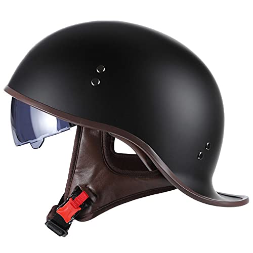 Hanhua Unisex Retro Elektro Motorrad Halbhelm Vintage Jethelm Mit Sonnenblende Männer Frauen Leichter Mopedhelm ATV Street Helm ECE Approved Skull Hat Hanhua Unisex Retro Elektro Motorrad Halbhelm Vintage Jethelm Mit Sonnenblende Männer Frauen Leichter Mopedhelm ATV Street Helm ECE Approved Skull Hat von Hanhua
