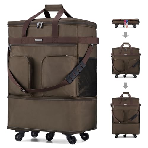 Hanke Erweiterbarer großer Koffer, 4 Rollen, leicht, zusammenklappbar, faltbare Koffer und Reisetaschen, Handgepäck, ausziehbar 50,8 cm, 61,2 cm, 71,1 cm, Reisetasche ohne Teleskopgriff, für Damen und Hanke Erweiterbarer großer Koffer, 4 Rollen, leicht, zusammenklappbar, faltbare Koffer und Reisetaschen, Handgepäck, ausziehbar 50,8 cm, 61,2 cm, 71,1 cm, Reisetasche ohne Teleskopgriff, für Damen und von Hanke