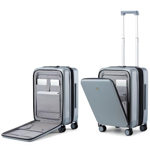 Hanke Grace Koffer mit Rädern, Hartschalengepäck, Fluggesellschaftsgenehmigt, 50,8 cm Reisekoffer, leicht, TSA-Gepäck für 2-3 Tage, Kurze Geschäftsreisen., GRAU, 20 Inch Hanke Grace Koffer mit Rädern, Hartschalengepäck, Fluggesellschaftsgenehmigt, 50,8 cm Reisekoffer, leicht, TSA-Gepäck für 2-3 Tage, Kurze Geschäftsreisen., GRAU, 20 Inch von Hanke