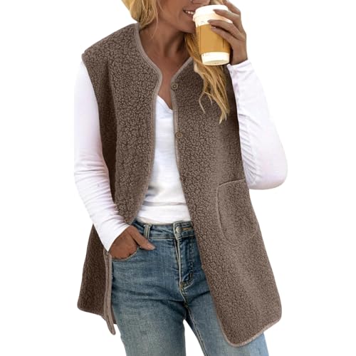 Black Friday, Fleeceweste Damen Mode Elegant Vintage Fellweste Teddyfleece Ärmellose Plüsch Casual Teddywesten Teddy Weste Dünn Einfarbig Warm Steppweste Fleeceweste Freizeit Fleecejacke Black Friday, Fleeceweste Damen Mode Elegant Vintage Fellweste Teddyfleece Ärmellose Plüsch Casual Teddywesten Teddy Weste Dünn Einfarbig Warm Steppweste Fleeceweste Freizeit Fleecejacke von Hanraz