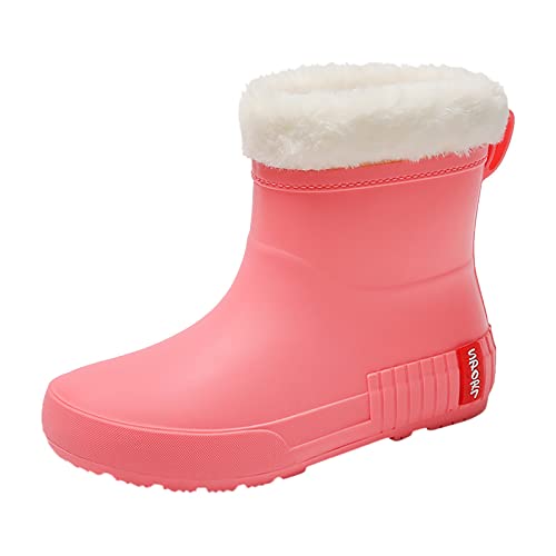 Chelsea Boots Damen, Gummistiefel Damen Halbhoch Gefüttert Leicht Stiefeletten Gummi Bunt Gummistiefeletten Weiter Schaft wasserdichte Gummistiefel von Hanraz